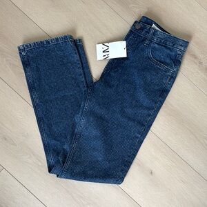 Zara Indigo bootcut sequin Leg Women Jeans